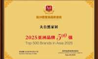 品牌價值992.61億 ！大自然家居連續8年問鼎亞洲品牌500強！
