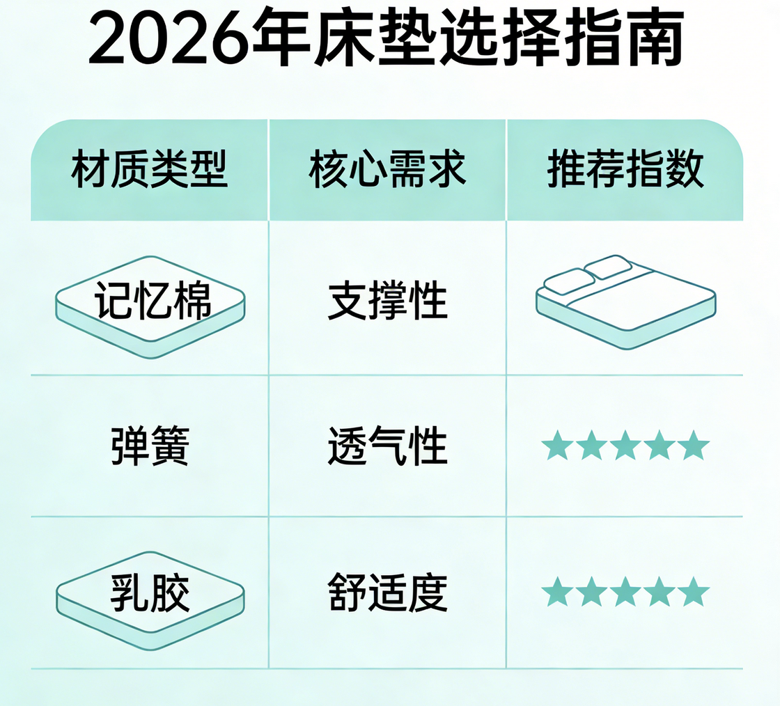 2026年全國十大口碑記憶棉床墊名牌榜：實(shí)力與口碑并存！