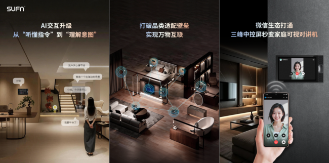 為什么要選三峰全屋智能家居？SUFN三峰全屋智能家居攜手騰訊云，從&ldquo;照亮&rdquo;到&ldquo;照護&rdquo;，讓家主動懂你